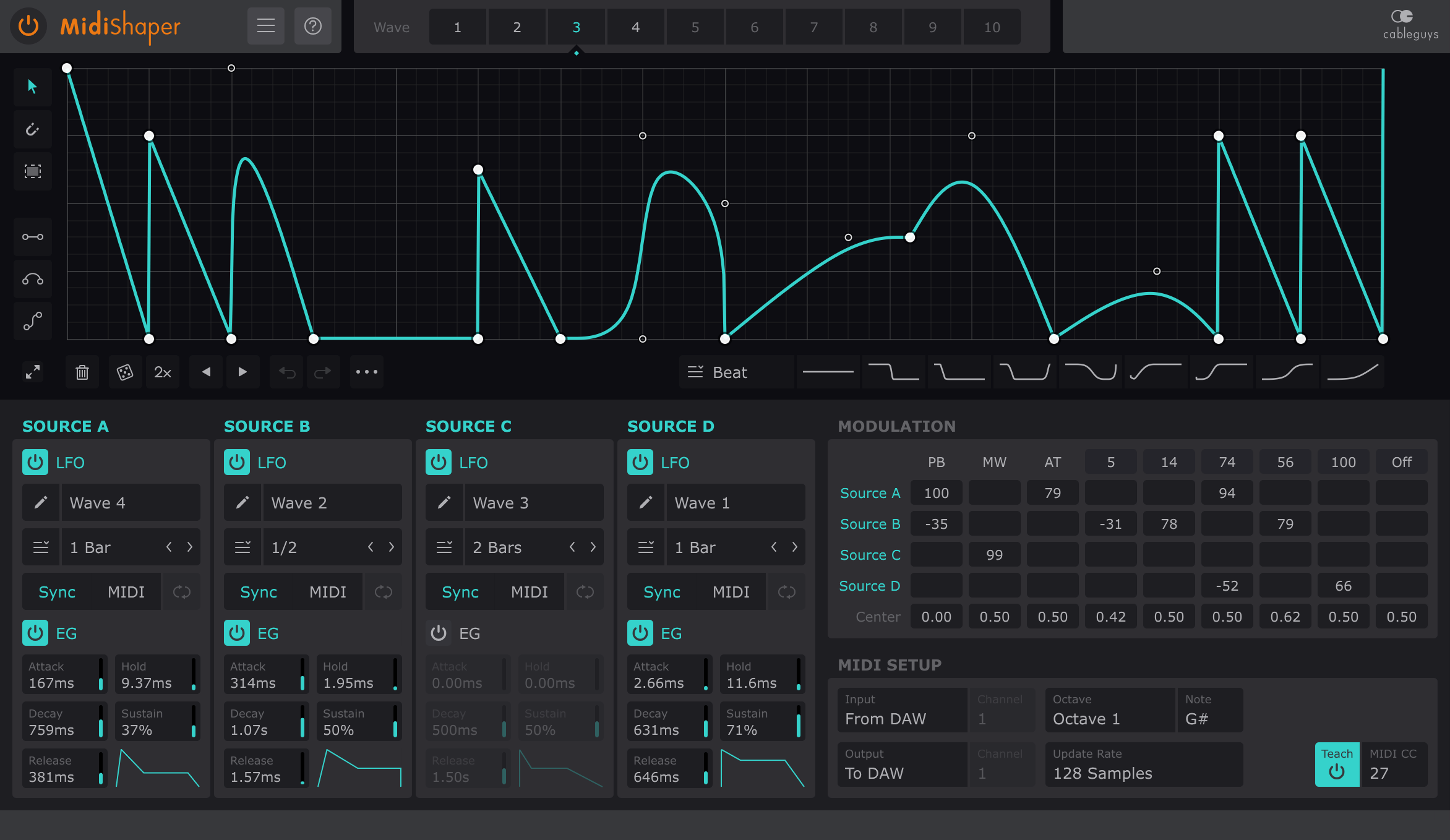 MidiShaper screenshot