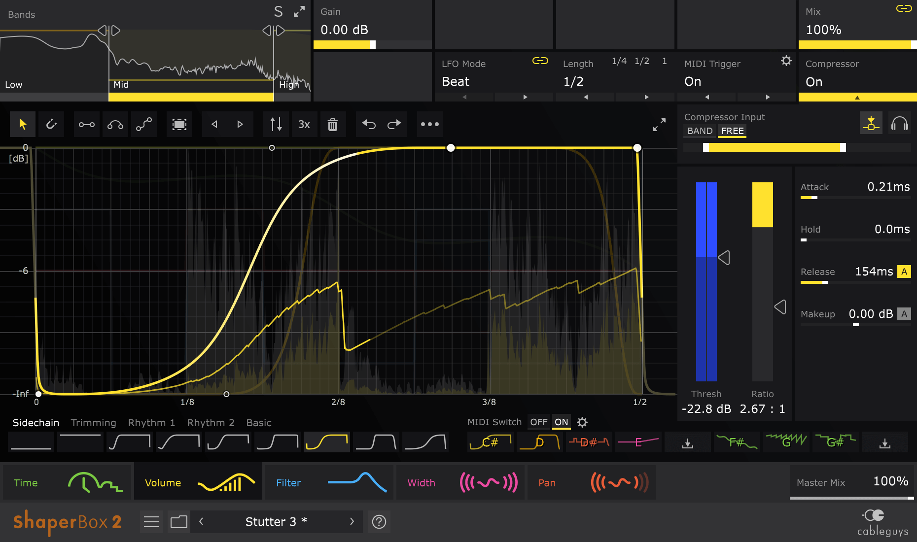 ShaperBox 2 plugin by Cableguys with bass guitar — aNDREmu